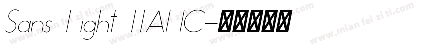 Sans Light ITALIC字体转换